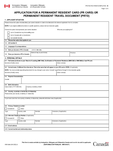 imm 5445 form|Application for a Permanent Resident Card (PR card) or .